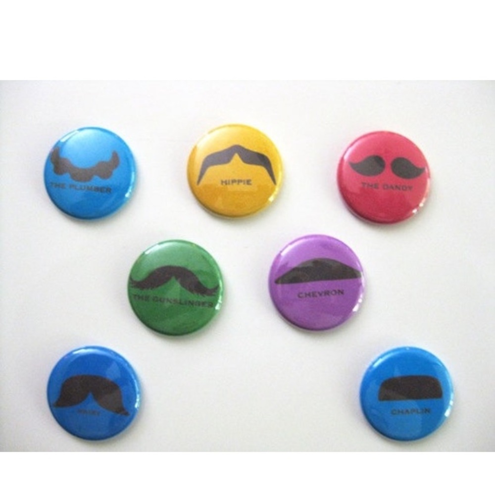 Humorous, Colorful Mustache Magnets - Picture 2 of 5